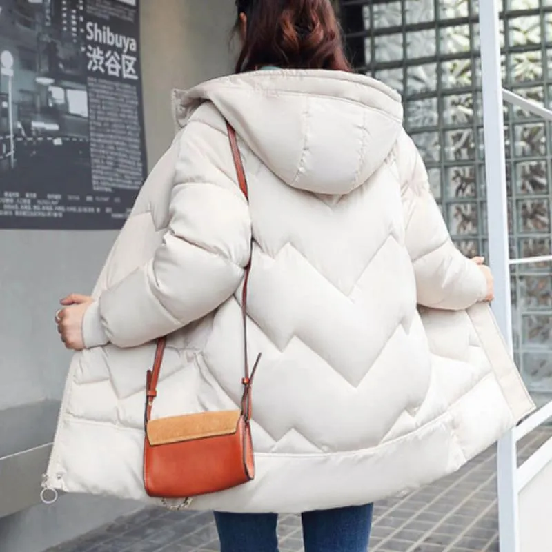 Women's Winter Casual Cotton Hooded Down Jacket