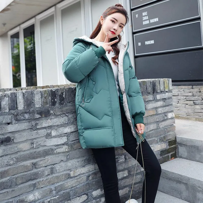 Women's Winter Casual Cotton Hooded Down Jacket